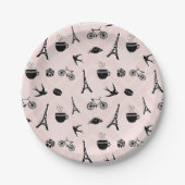 Paris Romance Gemustert Pappteller (Vorderseite)