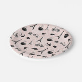 Paris Romance Gemustert Pappteller (Schrägansicht)