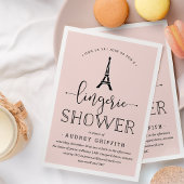 Paris Romance Lingerie Dusche Einladung