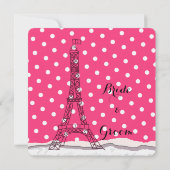 Paris Romance Wedding Einladung (Rückseite)