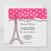 Paris Romance Wedding Einladung (Vorderseite)