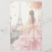 Paris Romantik Briefpapier (Rückseite)