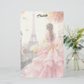Paris Romantik Briefpapier (Stehend Vorderseite)