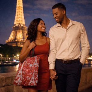 Paris Romantik Eiffelturm & Herzen Tasche