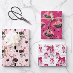 Paris Romantik Geschenkpapier Set