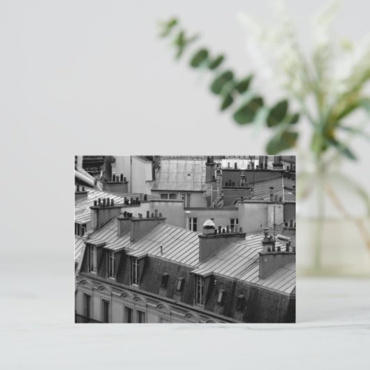 Paris Rooftops Postkarte (Stehend Vorderseite)