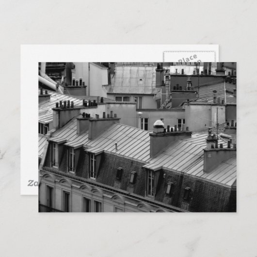 Paris Rooftops Postkarte (Vorne/Hinten)