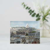 Paris Rooftops und Sacre Coeur Postcard Postkarte (Stehend Vorderseite)