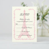 Paris rosa Eiffelturm Hochzeit in Urlaubsort UAWG RSVP Karte (Stehend Vorderseite)