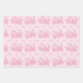 Paris Rosa Geschenkpapier Set (Vorderseite)