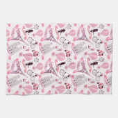 Paris Rosa Geschirrtuch (Horizontal)