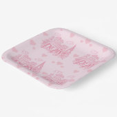 Paris Rosa Pappteller (Gewinkelt)