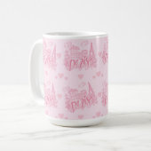 Paris Rosa Tasse (Vorderseite Links)