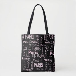 Paris rosa und schwarz tasche