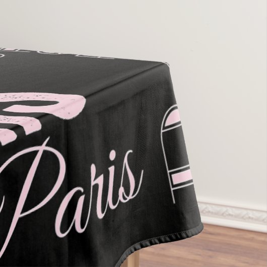 Paris rosa und schwarz tischdecke (Beispiel)