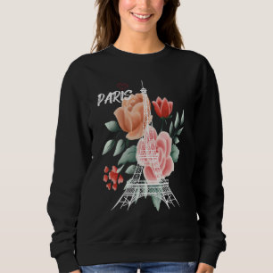 Paris Rose Eiffelturm Frankreich Souvenir Französi Sweatshirt
