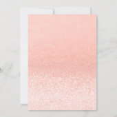 Paris Rose Gold Glitzer Lights Quinceñera Einladung (Rückseite)