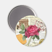 Paris Rose Magnet (Vorderseite/Rückseite)