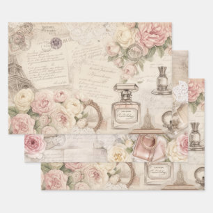 Paris Rose Vintage-Geschenkpapier-Set Geschenkpapier Set