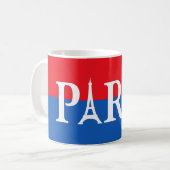 Paris - Rot & Blau Kaffeetasse (Vorderseite Links)