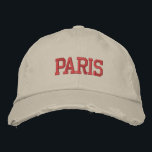 PARIS Rote Stickerei Vintager Stil Bestickte Baseballkappe<br><div class="desc">PARIS Rot Stickig Vintager Stil gestresste beige Hut aus Baumwolle. Ein wunderbares Geschenk für alle, die Paris Frankreich Lieben! Wenn Sie Ihren persönlichen Text bevorzugen, wählen Sie einfach den Knopf "Diese Vorlage personalisieren", um Ihre Auswahl an benutzerdefiniertem Text einzugeben. Die Stickerei kann auch an andere Farbeinstellungen angepasst werden, indem Sie...</div>