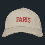 PARIS Rote Stickerei Vintager Stil Bestickte Baseballkappe<br><div class="desc">PARIS Rot Stickig Vintager Stil gestresste beige Hut aus Baumwolle. Ein wunderbares Geschenk für alle, die Paris Frankreich Lieben! Wenn Sie Ihren persönlichen Text bevorzugen, wählen Sie einfach den Knopf "Diese Vorlage personalisieren", um Ihre Auswahl an benutzerdefiniertem Text einzugeben. Die Stickerei kann auch an andere Farbeinstellungen angepasst werden, indem Sie...</div>
