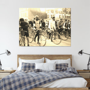 Paris-Roubaix Radrennen 1907 in Farbe Leinwanddruck