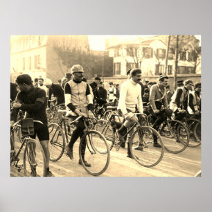 Paris-Roubaix Radrennen 1907 in Farbe wiederherges Poster