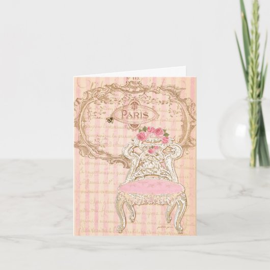 Paris Royal Pink de la Queen's Chair Karte (Vorderseite)