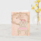 Paris Royal Pink de la Queen's Chair Karte (Gelbe Blume)