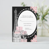 Paris RSVP Karte (Stehend Vorderseite)