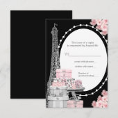 Paris RSVP Karte (Vorne/Hinten)