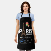 Paris ruft an und ich muss Frankreich Urlaub Tra Schürze (Getragen)