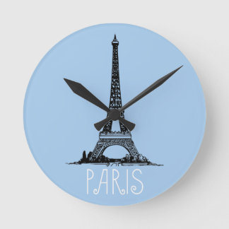 Paris Runde Wanduhr