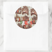paris runder aufkleber (Tasche)