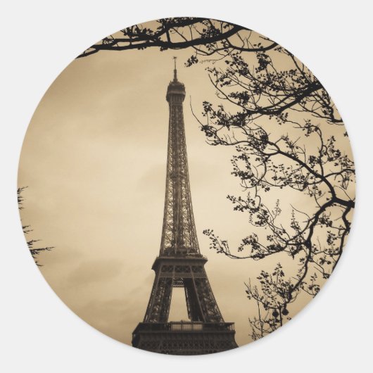 Paris Runder Aufkleber (Vorderseite)