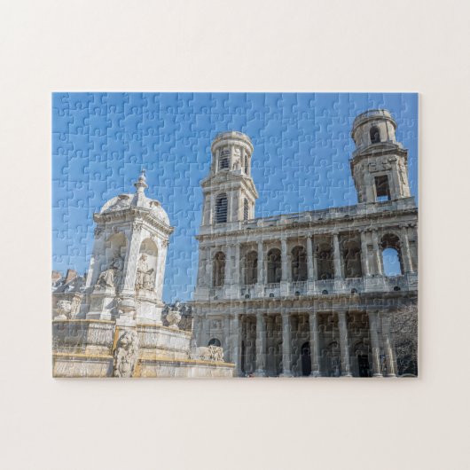 Paris Saint Sulpice Kirche Blick Puzzle (Horizontal)