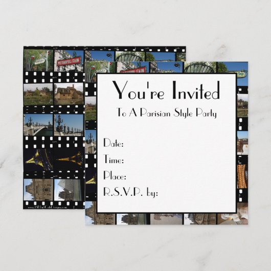Paris-Sammlungs-Einladung Einladung (Vorne/Hinten)