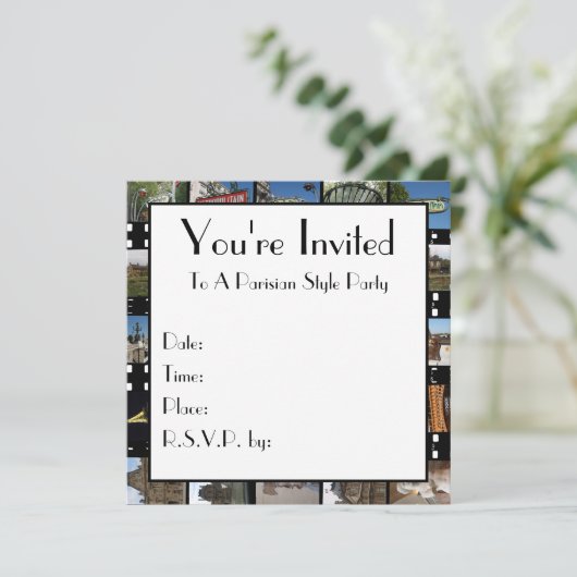 Paris-Sammlungs-Einladung Einladung (Stehend Vorderseite)