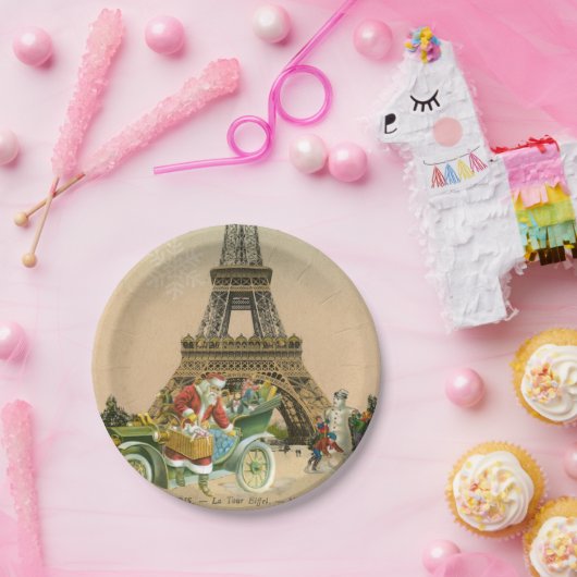 Paris Sankt und Schneemann-WeihnachtsPappteller Pappteller (Party)
