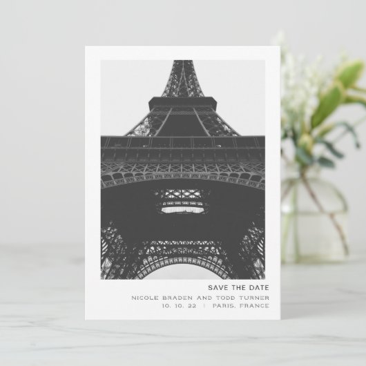 Paris Save the Date (Stehend Vorderseite)