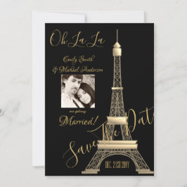 PARIS Save the Date - FOTO HINZUFÜGEN - SCHWARZE G