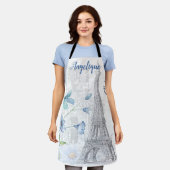 Paris Scale und Blumen Custom  Schürze (Getragen)