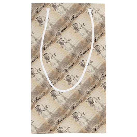 Paris Scenery Gift Bag Kleine Geschenktüte (Rückseite)
