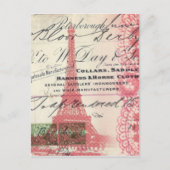 Paris schicke französische Skripte platzieren eine Postkarte (Vorderseite)