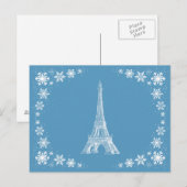 Paris Schnee Französische Postkarte (Vorne/Hinten)