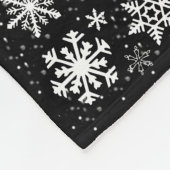 Paris-Schnee-Schwarzweiss-Fleece-Decke Fleecedecke (Ecke)