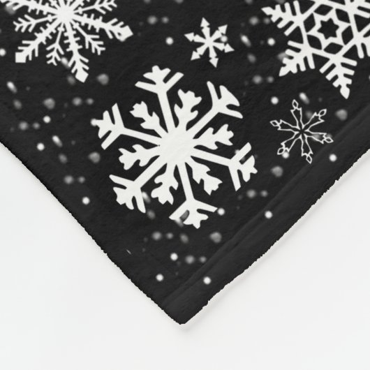 Paris-Schnee-Schwarzweiss-Fleece-Decke Fleecedecke (Ecke)