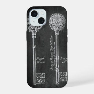 paris schrift chic vintage schlüssel tafel iPhone 15 hülle