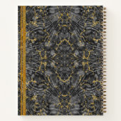 Paris Script Calligraphy Vintag Marbling w Gold Notizblock (Rückseite)